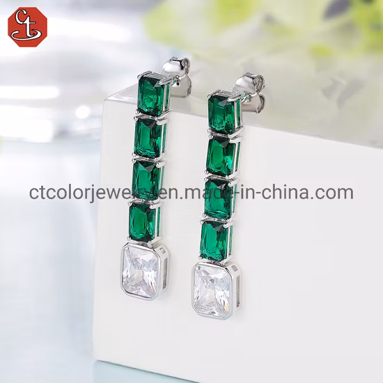 2022 Neuankömmling rosafarbene Moissanit-Diamant-Ohrstecker aus 925er Sterlingsilber für Damen