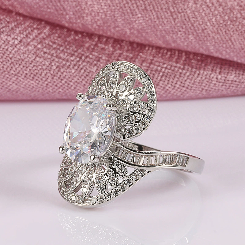 European and American Fashion Imitation Moissanite Engagement Ring