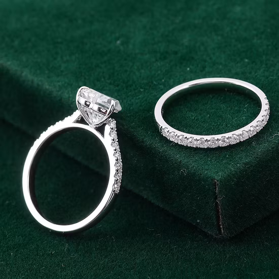 Wholesale Women Fashion Engagement Ring 1.5CT Heart Shape Moissanite Moissanite 14K Gold Rings
